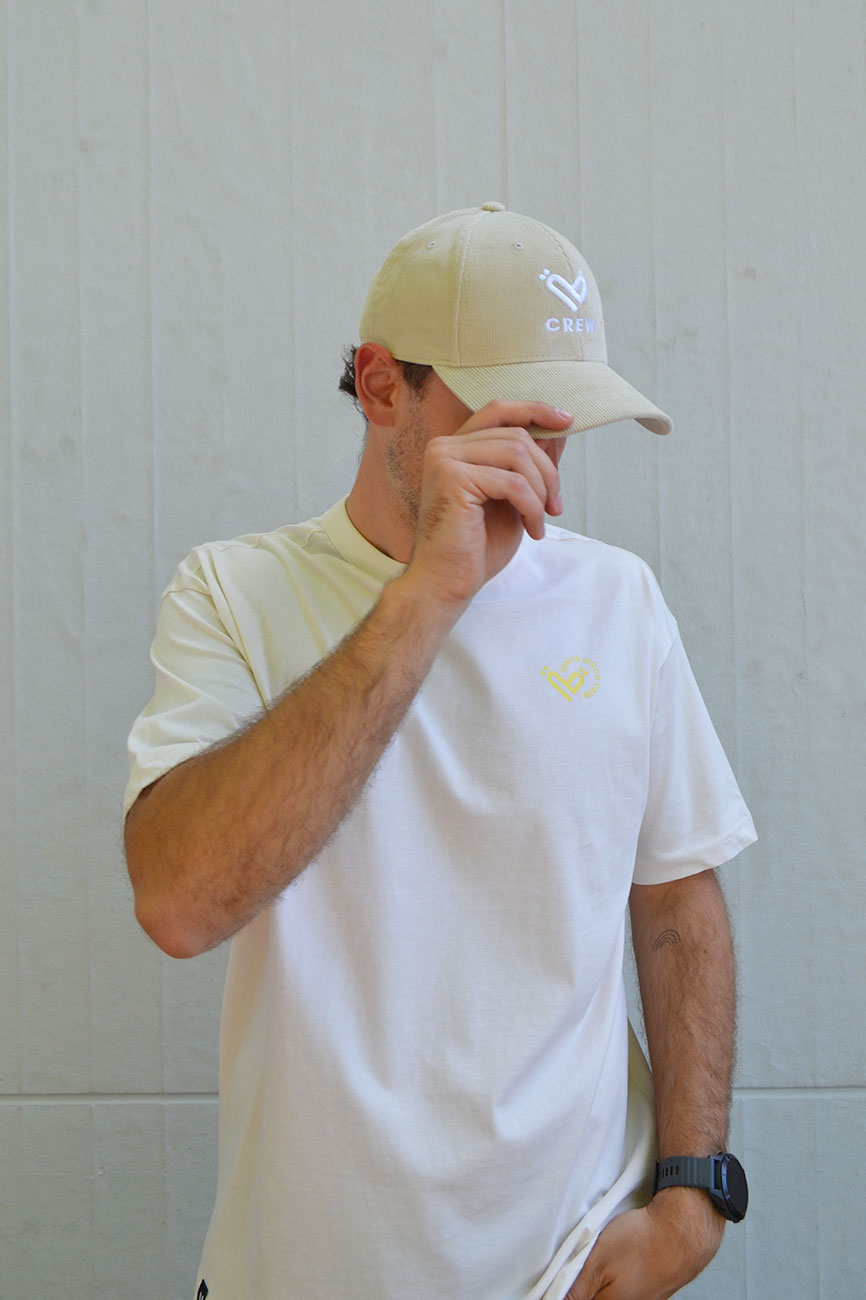 Baseball Cord Crew Cap Bela unisex
