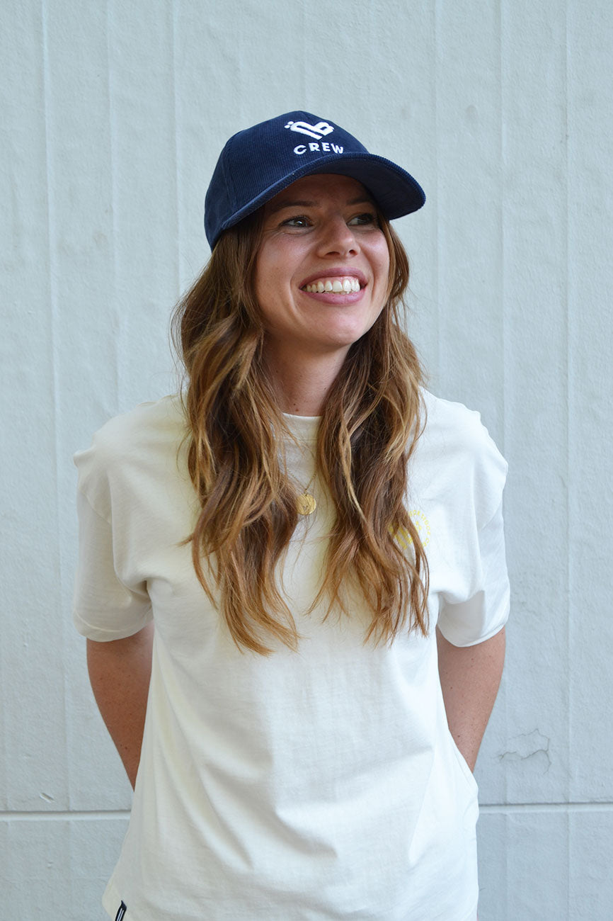 Baseball Cord Crew Cap Bela unisex