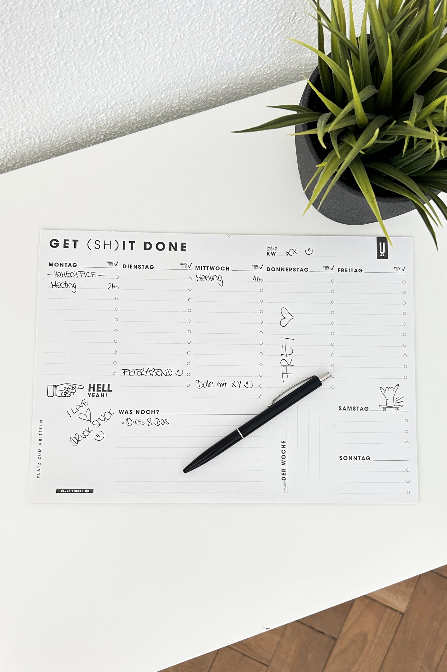 GET (SH)IT DONE Wochenplanner A4 Block