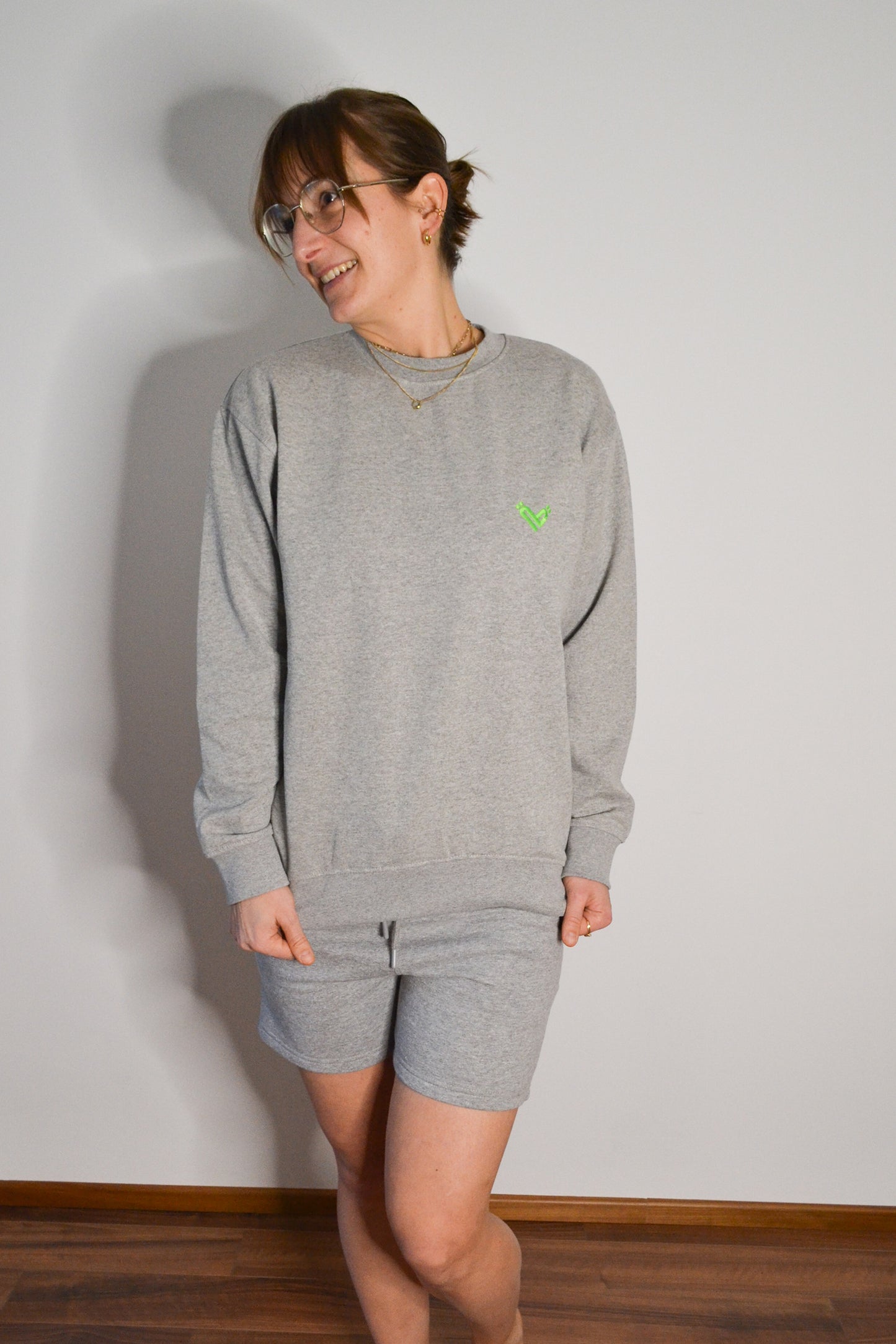 Sweatshort Milo Crew Herz kurz unisex